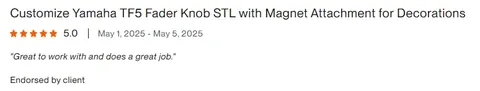 Avaliação original em inglês na Upwork: Cliente na Upwork